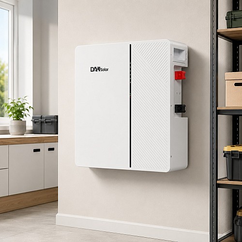 LiFePO4 5,12 кВт Настінний/підлоговий акумулятор DAH Solar 51.2V 100Ah, BMS, Wi-Fi/Bluetooth для систем резервного живлення будинку